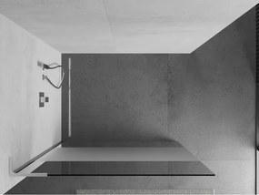 Mexen Kioto L, sprchová zástena Walk-In 80 x 200 cm, 8mm číre sklo-námraza, chrómový profil, 800-080-103-01-35