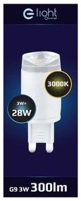 Dekoračná LED žiarovka G9 teplá 3000k 3w 300 lm keramická