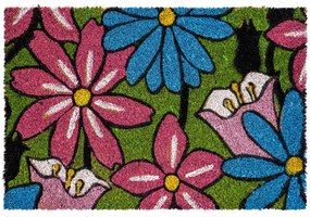 Trade Concept Kokosová rohožka Kvetiny farebná 3, 40 x 60 cm