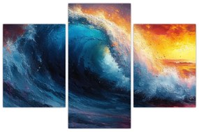 Obraz - Vlna v západu slnka (90x60 cm)