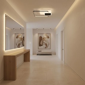 Toolight Toolight, LED stropné svietidlo + diaľkové ovládanie, APP1712-C, čierna matná, OSW-04041