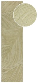 Zelený vlnený koberec behúň 60x230 cm Lino Leaf - Flair Rugs