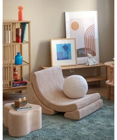 Svetlohnedý menčestrový detský puf Cloud – Wigiwama