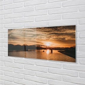 Obraz na akrylátovom skle Krakow river bridge sunset 120x60 cm