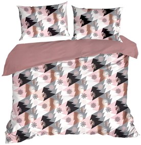 VIANOČNÉ OBLIEČKY Z MIKROVLÁKNA AURA 200X220 CM, 2 KS 70X80 CM VZOROVANÉ