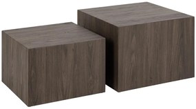 Actona Set konferenčných stolíkov Dice (2 ks) - dub zadymený