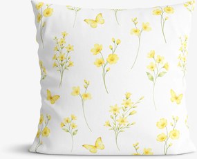 Goldea dekoračná obliečka na vankúš - žltá lúka 40 x 40 cm