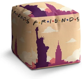 Sablio Taburet Cube Seriál Priatelia FRIENDS Socha Slobody: 40x40x40 cm