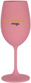 DEFRAGMENTÁCIA MOZGU - ružový pohár na víno 350 ml