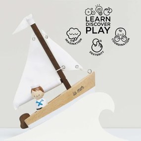 Le Toy Van - Drevená plachetnica s kapitánom buk