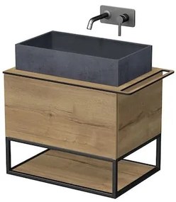 Kúpeľňová skrinka pod umývadlo Naturel Oxo 70x50 cm dub halifax OXO701ZKDP, 1 ks