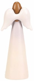 Dekorácia figúrka kvetinový anjel, sv. fialová, 9 x 6 x 21 cm, polyresín