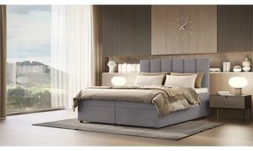 Hotelová posteľ DELTA - 200x200, svetlo šedá