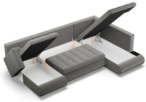 Sedacia súprava FORESTA Kronos v tvare U, pravá svetlosivá