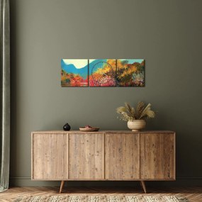 Obraz - Farby jesene (s hodinami) (90x30 cm)