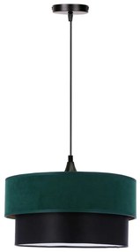 Luster na lanku SOLANTO 1xE27/60W/230V zelená/čierna