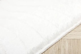 Kúpeľňový koberček Sara biely, vlny