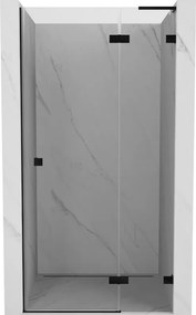 Mexen, Mexen Lunar L pravé otočné sprchové dvere 120 cm, transparentné, čierne - 834L-120-000-70-00-P
