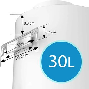 Elektrický zásobník na horúcu vodu 30 l, biely