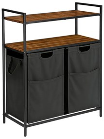 Kôš na bielizeň MIRUN 2-priehradkový sivý