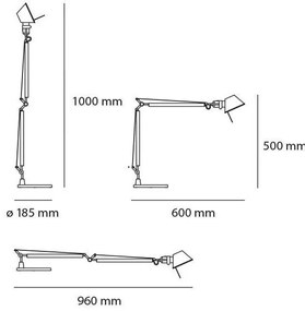 Artemide AR A015100+AR A003900 KOMPLET - LED Stmievateľná lampa TOLOMEO 1xLED/9W
