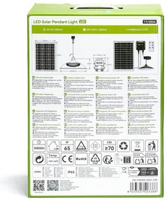 Aigostar - LED Solárny luster LED/70W/12V 6000 mAh 6500K pr. 23,5 cm