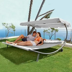 Relaxačné ležadlo pro 2 osoby Craftfield BAHAMA 2023 - SIVÁ