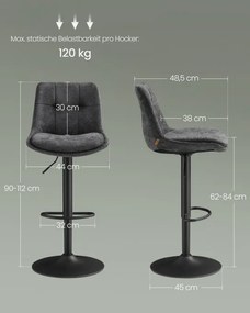 Set dvoch barových stoličiek LJB195G02