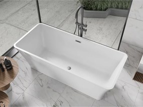 Mexen Tonia, voľne stojaca vaňa 170 x 75 cm, biela, brúsený grafit prepad, 52171707500-95