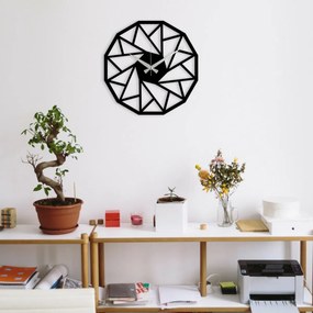 Nástenné hodiny Triangle S007 Black , 48 x 48 cm
