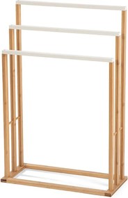 Bambusový vešiak na uteráky AVENBERG MAID natural/biela 82 x 54 cm