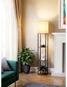 Stojacia lampa s policami 1xE27/40W/230V čierna/biela