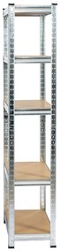 Kovový regál REGMET 70x30x154 cm stříbrný