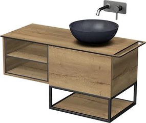 Kúpeľňová skrinka pod umývadlo Naturel Oxo 110x50 cm dub halifax OXO110P601ZKDP