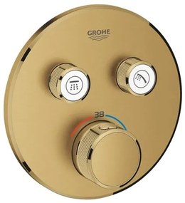 Sprchová a vaňová batéria Grohe Grohtherm SmartControl bez podomietkového telesa kartáčovaný Cool Sunrise 29119GN0