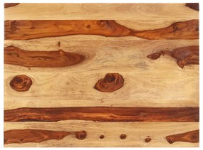 vidaXL Stolová doska, drevený masív sheesham 25-27 mm, 60x70 cm