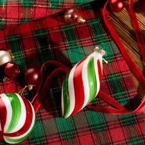 Vianočná ozdoba AMERE zelená / červená 715143