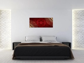 Obraz - Zlaté mandaly (120x50 cm)