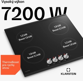 Klarstein Kochheld indukčná varná doska | Elegantná a výkonná | 4 varné zóny | 7200 W | 60 cm