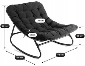 PROXIMA.store - Relaxačné hojdacie kreslo AURORA FARBA: béžová