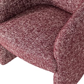 Vínovočervená čalúnená kancelárska stolička Cordo – WOOOD