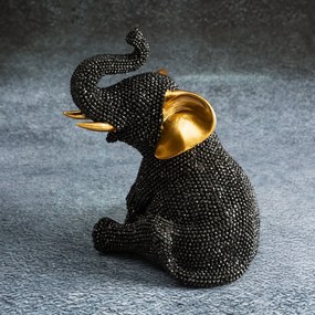 DEKORAČNÁ SOŠKA ELDO 14X12X18 CM ČIERNA