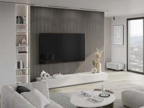 Mexen Lam-B, akustické stenové lamely 275 × 30 cm, HDF doska 4 mm, technická dyha, dub striebristý, S100-275307-3015-007