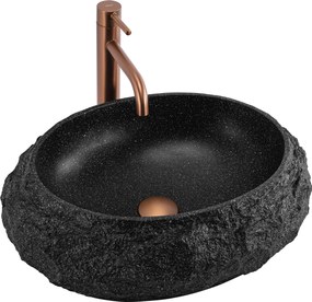 Rea Mika, umývadlo na dosku 480x380x155 mm, imitácia kameňa, REA-U4333