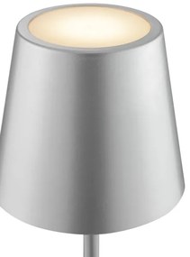 Brilliant - LED stmievateľná nabíjateľná dotyková stolná lampa ELORA LED/2,5W/5V 2700K IP44 strieborná