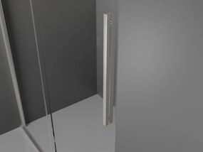 Mexen Velar, posuvné sprchové dvere do otvoru 100 cm, 8mm sklo námraza, brúsená oceľ, 871-100-000-31-97