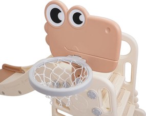 Ramiz Detské ihrisko Dino 3v1 so šmykľavkou, basketbalovým košom a futbalovou bránkou