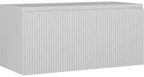 Mexen Rivel, kúpeľňová skrinka 100 cm, 1 zásuvka, drážkovaná, sivá matná, 91A20-10047-1-BF62