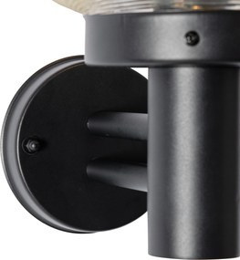 Moderné vonkajšie nástenné svietidlo čierne - Elly