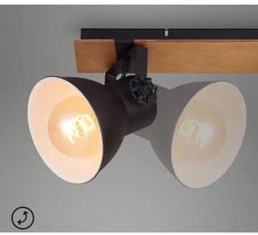 Briloner 2742-035 - Bodové svietidlo SPOTLIGHT 3xE27/40W/230V čierna/hnedá